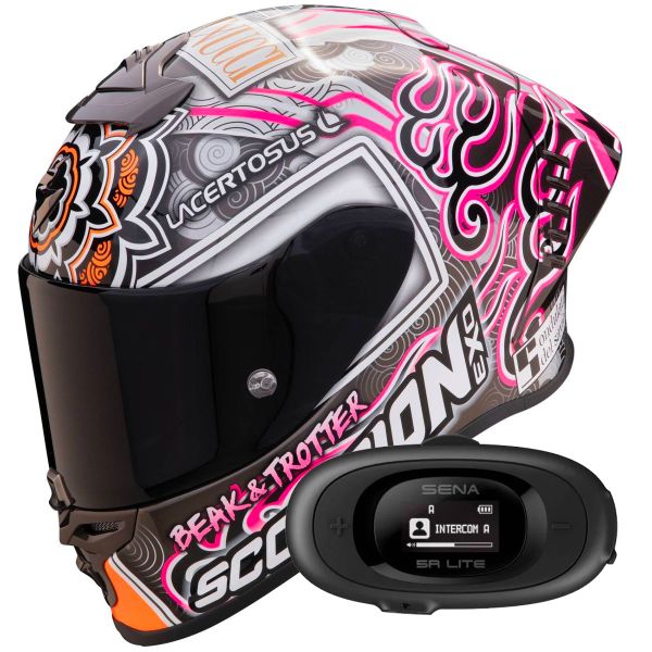 Full Face Scorpion Exo R1 Evo Air FIM Aron Canet + Kit bluetooth 5R Lite Solo