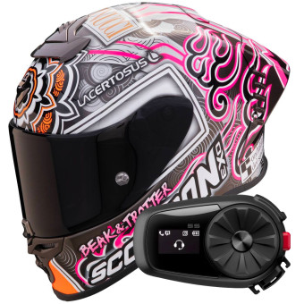 Full Face Scorpion Exo R1 Evo Air FIM Aron Canet + Kit Bluetooth 5S Solo