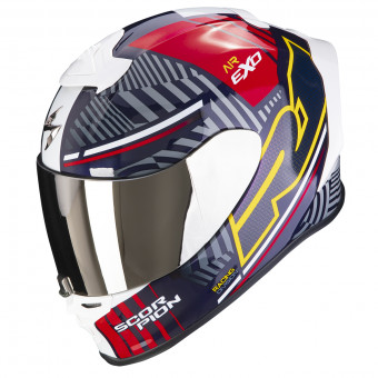 Scorpion Exo R1 Evo Air Victory Red Blue Yellow + Kit bluetooth 5R Lite