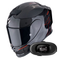 Pack Exo R1 Evo Carbon Air Cynergy Black Red + Kit bluetooth 5R Lite Solo