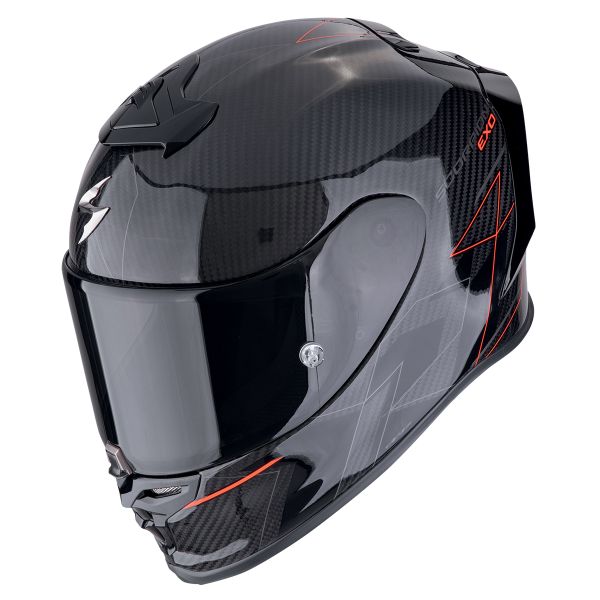 Full Face Scorpion Exo R1 Evo Carbon Air Cynergy Black Red