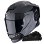 Casque Full Face Scorpion Exo R1 Evo Carbon Air Cynergy White + Kit bluetooth Exo-Com Link-1C