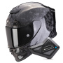 Casque Full Face Scorpion Exo R1 Evo Carbon Air Onyx Black + Kit Bluetooth BT Mini