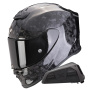 Casque Full Face Scorpion Exo R1 Evo Carbon Air Onyx Black + Kit bluetooth Exo-Com Link-1