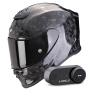Casque Full Face Scorpion Exo R1 Evo Carbon Air Onyx Black + Kit Bluetooth Lokui K30
