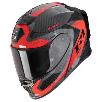 Full Face Scorpion Exo R1 Evo Carbon Air Propel Black Red