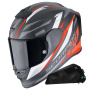 Casque Full Face Scorpion Exo R1 Evo Carbon Air Runner Matt Red + Kit bluetooth Exo-Com Link-1C