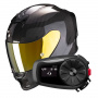 Casque Full Face Scorpion Exo R1 Evo Carbon Air Solid Black + Intercom Sena 5S