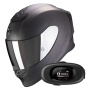 Casque Full Face Scorpion Exo R1 Evo Carbon Air Solid Matt Black + Kit bluetooth 5R Lite
