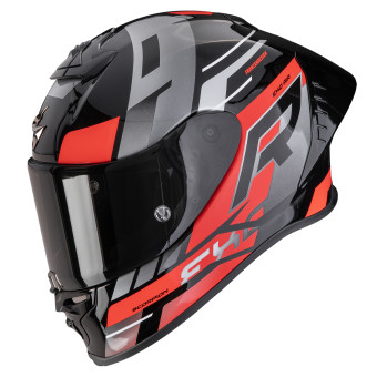 Full Face Scorpion Exo R1 Evo II Air Adrenaline Black Red Silver