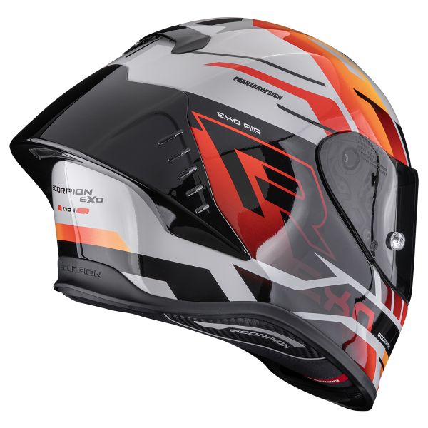 Scorpion Exo R1 Evo II Air Adrenaline Grey Red Orange