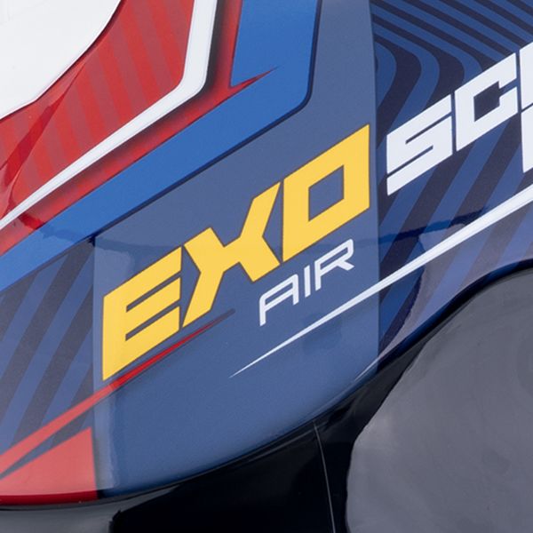 Scorpion Exo R1 Evo II Air Coup Black Red Yellow + Kit bluetooth Exo-Com Link-1