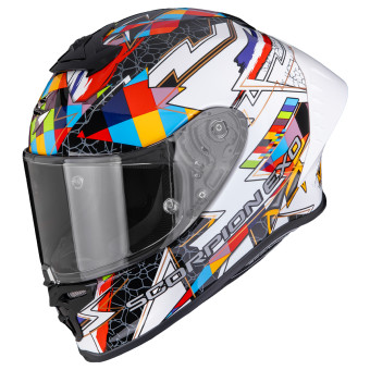 Full Face Scorpion Exo R1 Evo II Air Pouls White Multi
