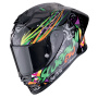 Casque Full Face Scorpion Exo R1 Evo II Air Savage Black Green Orange