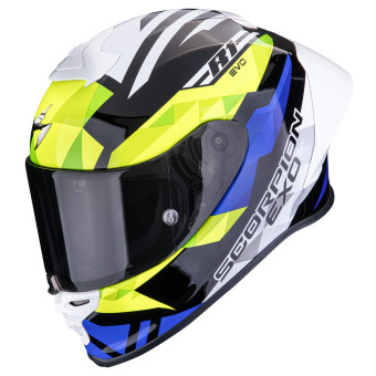 Full Face Scorpion EXO R1 Evo II Air Valere Black Blue Yellow Fluo
