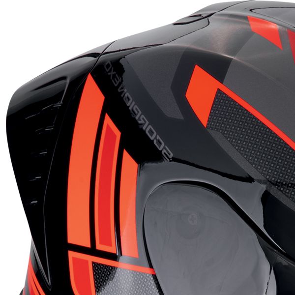 Scorpion Exo R1 Evo II Air Vital Black Silver Red + Kit bluetooth Exo-Com Link-1