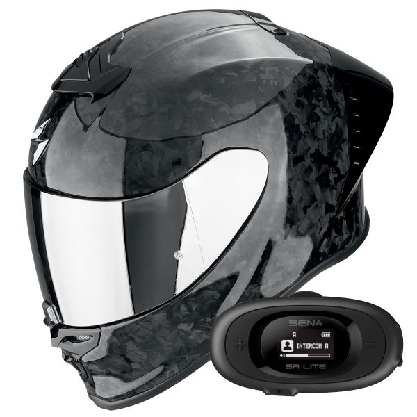 Full Face Scorpion Exo R1 Evo II Carbon Air Onyx Black + Kit bluetooth 5R Lite Solo Full Face Scorpion Exo R1 Evo II Carbon Air Onyx Black + Kit bluetooth 5R Lite Solo