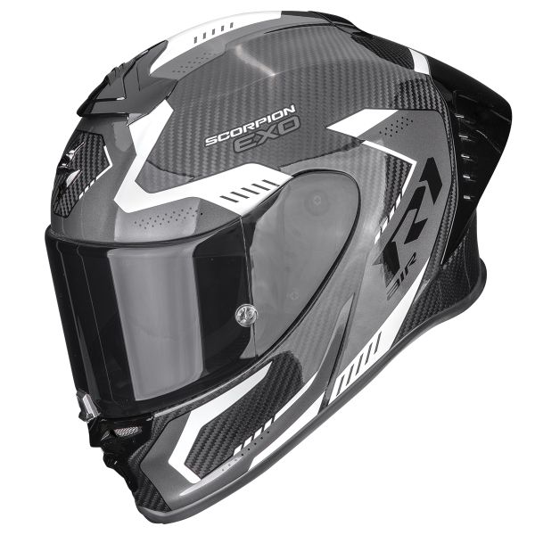 Full Face Scorpion Exo R1 Evo II Carbon Air Propel Black White