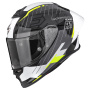 Casque Full Face Scorpion Exo R1 Evo II Carbon Air Surge Black White Neon Yellow