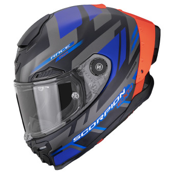 Full Face Scorpion Exo Race Air Fury Matt Black Grey Blue