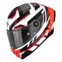 Casque Full Face Scorpion Exo Race Air Fury White Silver Red