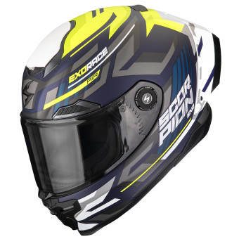Full Face Scorpion Exo Race Air Kobba Matt Blue Neon Yellow