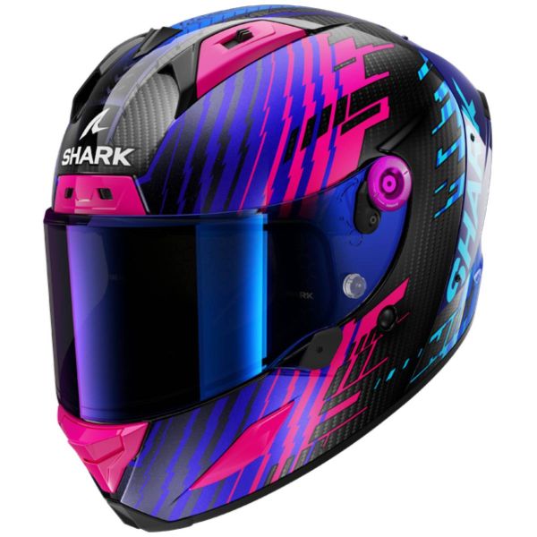 Full Face Shark Aeron Edgy DBU Carbon Blue Chrom