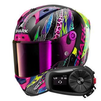 Full Face Shark Aeron Fawn DVY + Kit Bluetooth 5S Solo