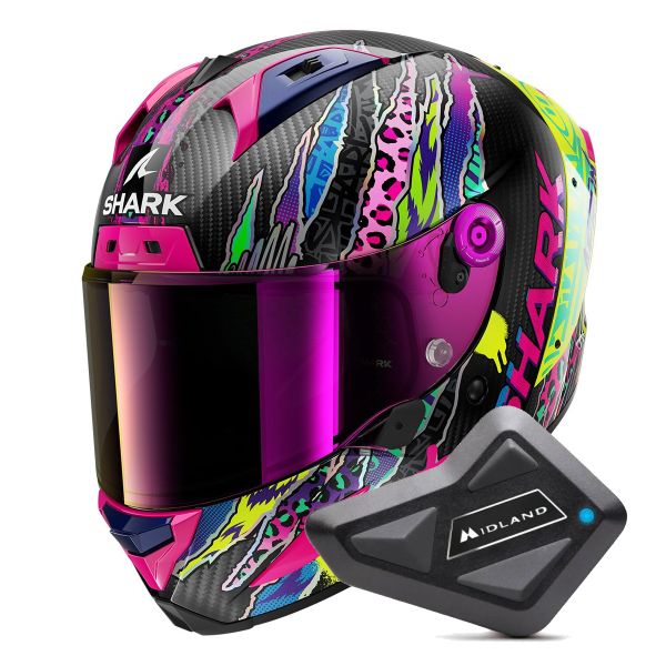 Full Face Shark Aeron Fawn DVY + Kit Bluetooth BT Mini