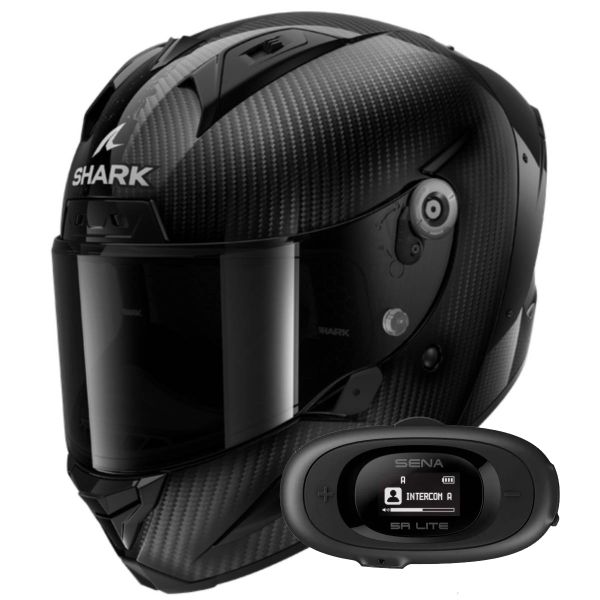 Full Face Shark Aeron Full Carbon DAD + Kit bluetooth 5R Lite Solo
