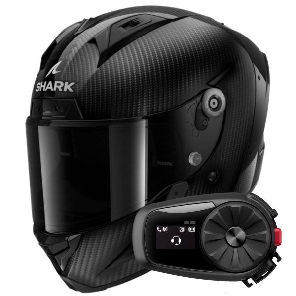 Full Face Shark Aeron Full Carbon DAD + Kit Bluetooth 5S Solo