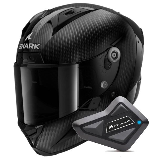 Full Face Shark Aeron Full Carbon DAD + Kit Bluetooth BT Mini