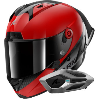 Casque Full Face Shark Aeron GP Blank SP Carbon Red Anthracite + Kit Bluetooth Sena for Shark M Casque Full Face Shark Aeron GP Blank SP Carbon Red Anthracite + Kit Bluetooth Sena for Shark M