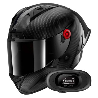 Full Face Shark Aeron GP Blank SP Full Carbon + Kit bluetooth 5R Lite Solo