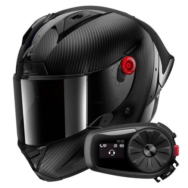 Full Face Shark Aeron GP Blank SP Full Carbon + Kit Bluetooth 5S Solo