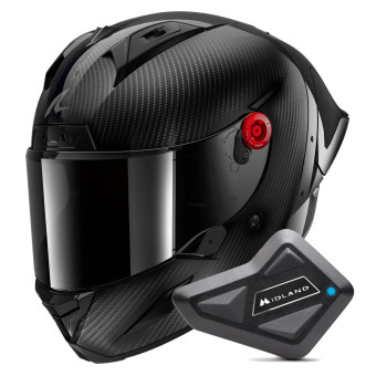 Full Face Shark Aeron GP Blank SP Full Carbon + Kit Bluetooth BT Mini