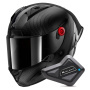 Casque Full Face Shark Aeron GP Blank SP Full Carbon + Kit Bluetooth BT Mini