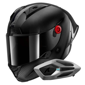 Full Face Shark Aeron GP Blank SP Full Carbon + Kit Bluetooth Sena for Shark Mesh Solo