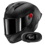 Casque Full Face Shark Aeron GP Blank SP Full Carbon Mat + Kit bluetooth 5R Lite Solo