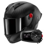 Casque Full Face Shark Aeron GP Blank SP Full Carbon Mat + Kit Bluetooth 5S Solo