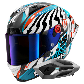 Casque Full Face Shark Aeron GP FIM 2 Racing Speed-Fancy DWB + Kit Bluetooth Sena for Shark Mes Casque Full Face Shark Aeron GP FIM 2 Racing Speed-Fancy DWB + Kit Bluetooth Sena for Shark Mes
