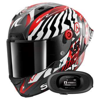 Casque Full Face Shark Aeron GP FIM 2 Racing Speed-Fancy Mat DWR + Kit bluetooth 5R Lite Solo Casque Full Face Shark Aeron GP FIM 2 Racing Speed-Fancy Mat DWR + Kit bluetooth 5R Lite Solo