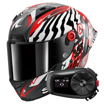 Casque Full Face Shark Aeron GP FIM 2 Racing Speed-Fancy Mat DWR + Kit Bluetooth 5S Solo Casque Full Face Shark Aeron GP FIM 2 Racing Speed-Fancy Mat DWR + Kit Bluetooth 5S Solo