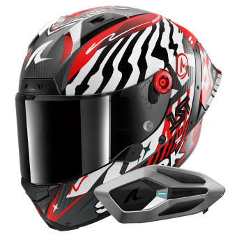 Casque Full Face Shark Aeron GP FIM 2 Racing Speed-Fancy Mat DWR + Kit Bluetooth Mesh Sena for Casque Full Face Shark Aeron GP FIM 2 Racing Speed-Fancy Mat DWR + Kit Bluetooth Mesh Sena for