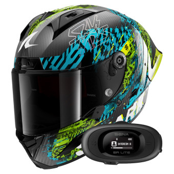 Casque Full Face Shark Aeron GP FIM 2 Racing Speed-Vib DBG + Kit bluetooth 5R Lite Solo Casque Full Face Shark Aeron GP FIM 2 Racing Speed-Vib DBG + Kit bluetooth 5R Lite Solo