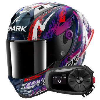 Casque Full Face Shark Aeron GP Fim Racing Replica Zarco Signature Carbon DWV + Kit Bluetooth 5 Casque Full Face Shark Aeron GP Fim Racing Replica Zarco Signature Carbon DWV + Kit Bluetooth 5