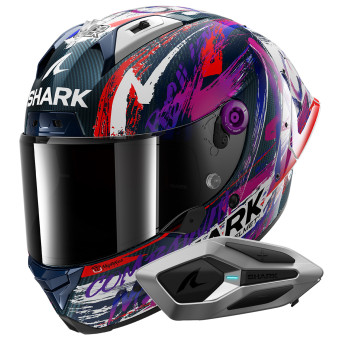 Casque Full Face Shark Aeron GP Fim Racing Replica Zarco Signature Carbon DWV + Kit Bluetooth M Casque Full Face Shark Aeron GP Fim Racing Replica Zarco Signature Carbon DWV + Kit Bluetooth M