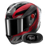 Casque Full Face Shark Aeron Mekarium DRS + Kit bluetooth 5R Lite Solo