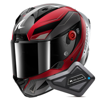 Full Face Shark Aeron Mekarium DRS + Kit Bluetooth BT Mini