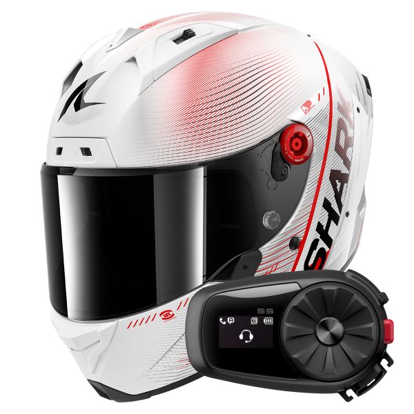 Full Face Shark Aeron Speed-Tech DWR + Kit Bluetooth 5S Solo